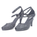 MELISSA Womens Black Strappy Heels Synthetic UK 6.5 Elegant Summer Footwear