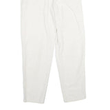 MADIE'S FASHION Womens Cotton Blend White Regular Fit Straight Leg Trousers W26