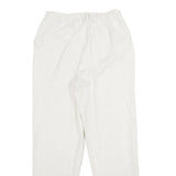 MADIE'S FASHION Womens Cotton Blend White Regular Fit Straight Leg Trousers W26