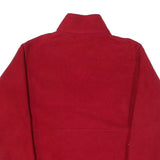 CABELA'S Mens Red Polyester Blend Zip Jacket XL Fleece Outdoor Warm Casual