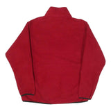 CABELA'S Mens Red Polyester Blend Zip Jacket XL Fleece Outdoor Warm Casual