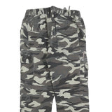 Womens Camouflage Cotton Blend Relaxed Drawstring Trousers W30 L26 Casual Cargo