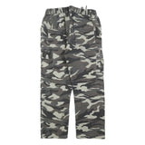 Womens Camouflage Cotton Blend Relaxed Drawstring Trousers W30 L26 Casual Cargo
