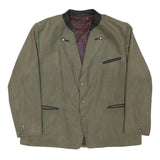 JUPITER Mens Green Button Jacket XL Polyester Blend Plain Classic Fit Stylish