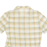 SCHILD Womens Beige & Green Check Shirt S Lightweight Summer Button Shirt