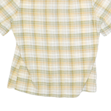 SCHILD Womens Beige & Green Check Shirt S Lightweight Summer Button Shirt