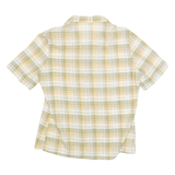 SCHILD Womens Beige & Green Check Shirt S Lightweight Summer Button Shirt