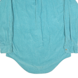 JOSEPH LAUGHTERS Mens Blue Cotton Shirt M Button-Down Collar Casual Long Sleeve