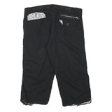 GASOLINE Womens Shorts Black Casual XL W34 Cotton Blend Zip Pocket