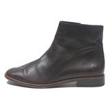 DKNY Womens Brown Leather Ankle Boots UK 6 Classic Zip Side Comfort Casual