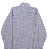 LEVI'S Mens Blue Check Shirt M Cotton Blend Classic Fit Button Pocket
