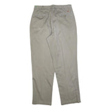 TOMMY HILFIGER Mens Regular Beige Cotton Blend Trousers W34 L32 Classic Zip