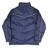 FILA Mens Navy Blue Zip Jacket L Polyester Blend Plain Sportswear Casual