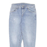 Womens Slim Light Blue Denim Jeans Cotton Blend Zip W28 L24 Stylish Casual Wear