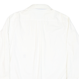 TOMMY HILFIGER Mens White Plain Long Sleeve Shirt L Classic Cotton