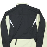 NIKE Womens Black & Cream Zip Jacket M Polyester Blend Plain Lightweight