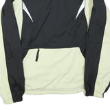 NIKE Womens Black & Cream Zip Jacket M Polyester Blend Plain Lightweight
