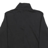 PUMA Womens Black Crew Neck M Logo Tape Zip Detail Sweatshirt