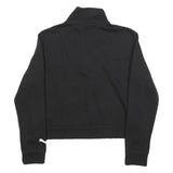 PUMA Womens Black Crew Neck M Logo Tape Zip Detail Sweatshirt