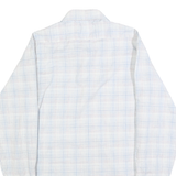 LEE Mens Blue White Check Shirt S Cotton Blend Casual Pocket Buttons