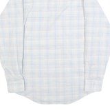 LEE Mens Blue White Check Shirt S Cotton Blend Casual Pocket Buttons