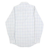LEE Mens Blue White Check Shirt S Cotton Blend Casual Pocket Buttons