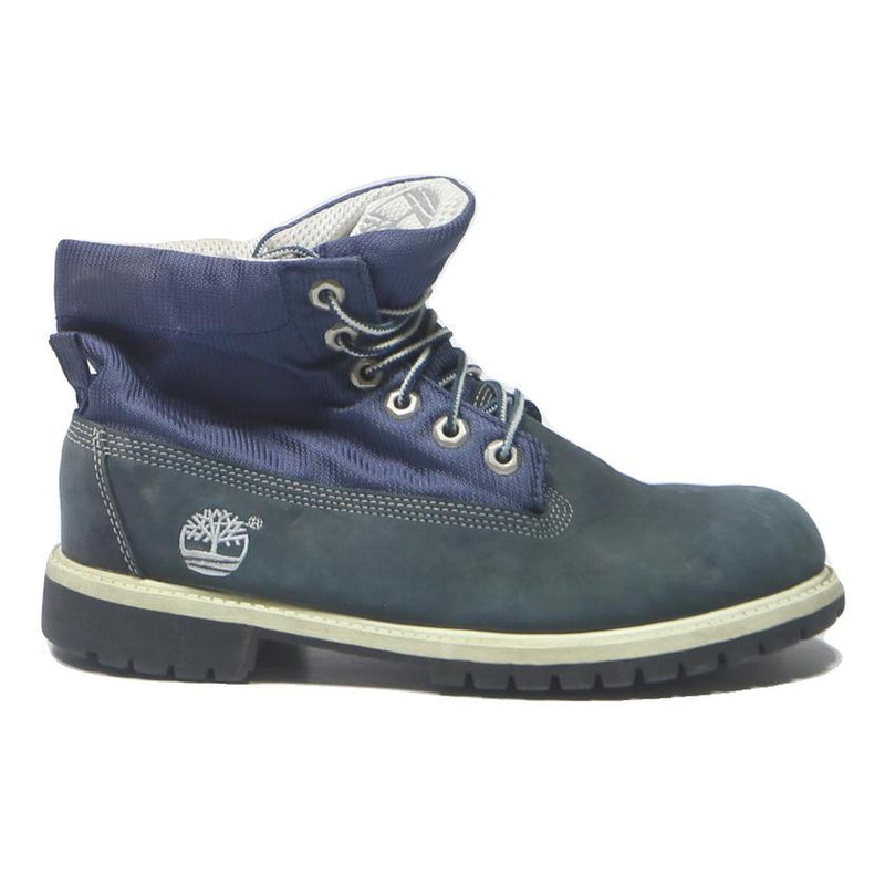 TIMBERLAND Womens Navy Blue Leather Lace-Up Boots UK 5 Rugged Outdoor Style