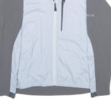 COLUMBIA Womens Light Blue & Grey Titanium Zip Jacket M Polyester Blend Outdoor