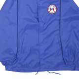 SPORTSMASTER Mens Blue Coach Jacket L Polyester Blend Plain Buttoned