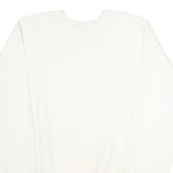 PANILL Mens White Sweatshirt L Crew Neck Cotton Blend Pullover Comfortable Basic