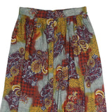 PLUS Womens Multicolour Floral Print Pleated Midi Polyester Skirt L Comfortable