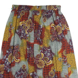 PLUS Womens Multicolour Floral Print Pleated Midi Polyester Skirt L Comfortable