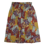 PLUS Womens Multicolour Floral Print Pleated Midi Polyester Skirt L Comfortable