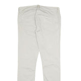 LIU JEANS Womens Cotton Blend White Regular Fit Straight Leg Trousers W30 L30