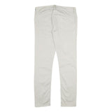 LIU JEANS Womens Cotton Blend White Regular Fit Straight Leg Trousers W30 L30