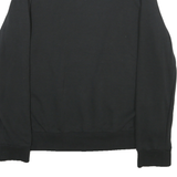 ADIDAS Womens Black Crew Neck L Logo Printed Cotton Blend Sweatshirt Casual
