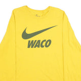 NIKE Mens Yellow Waco Graphic T-Shirt XL Long Sleeve Crew Neck Cotton Comfort