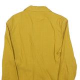 CHRISTIAN ILINARES Womens Yellow Linen Blend Jacket M Button Embroidered