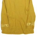 CHRISTIAN ILINARES Womens Yellow Linen Blend Jacket M Button Embroidered