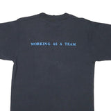 THE BEST Mens Black Collingwood Wolves Graphic T-Shirt M Short Sleeve Crew Neck