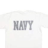 MJ SOFFE Mens White United States Navy Crew Neck Short Sleeve T-Shirt XL Graphic
