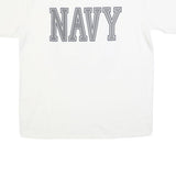 MJ SOFFE Mens White United States Navy Crew Neck Short Sleeve T-Shirt XL Graphic