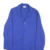 SETEX Mens Blue Workwear Cotton Jacket M Button Closure Plain Classic Fit