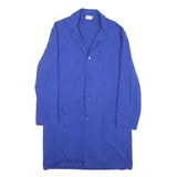 SETEX Mens Blue Workwear Cotton Jacket M Button Closure Plain Classic Fit