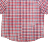 CHAPS Mens Red & Blue Check Shirt 2XL Button Down Casual Summer Cotton Blend
