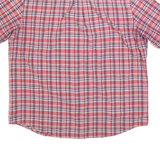 CHAPS Mens Red & Blue Check Shirt 2XL Button Down Casual Summer Cotton Blend