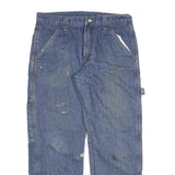 CARHARTT Mens Jeans Blue Regular Straight Denim W30 L27 Workwear Rugged Zip