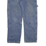 CARHARTT Mens Jeans Blue Regular Straight Denim W30 L27 Workwear Rugged Zip