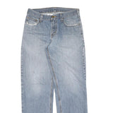 CARHARTT Mens Regular Fit Light Blue Denim Straight Leg Jeans W29 L32 Zip
