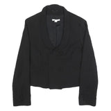 MARELLA Womens Black Wool Blend Shawl Collar Button Jacket UK 14 Tailored